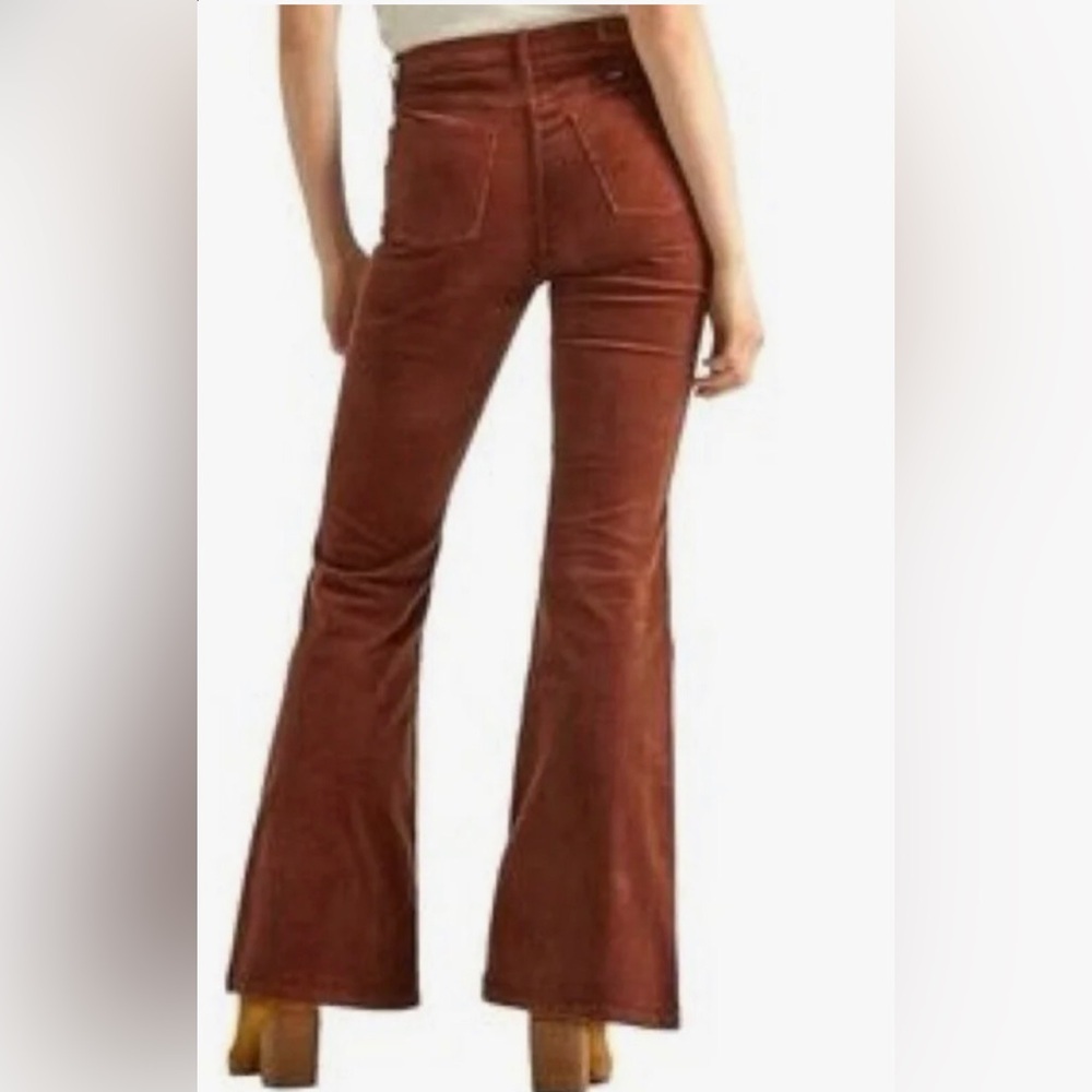 Wrangler high rise fierce flare brown corduroy jeans size 10x34 new - Picture 3 of 4